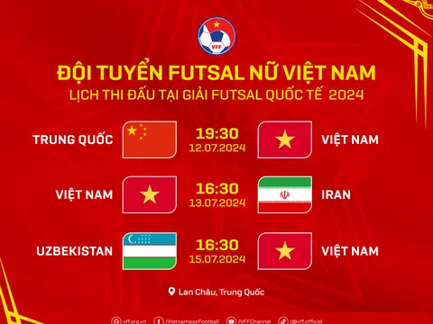 Ngày 10/7, đội tuyển Futsal nữ quốc gia lên đường tham dự giải giao hữu tại Trung Quốc