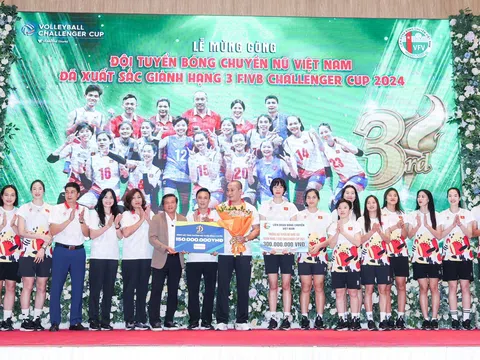 Bóng chuyền nữ Việt Nam nhận thưởng lớn sau tấm huy chương đồng FIVB Challenger Cup 2024