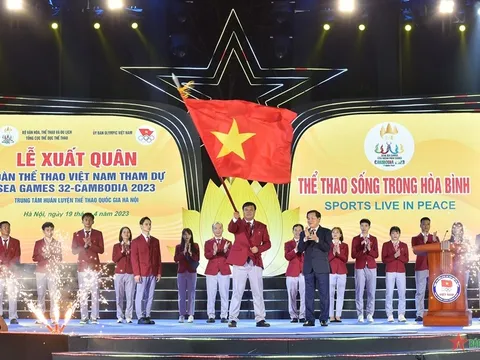 Lễ xuất quân đoàn Thể thao Việt Nam tham dự Olympic 2024 diễn ra ngày 17/7