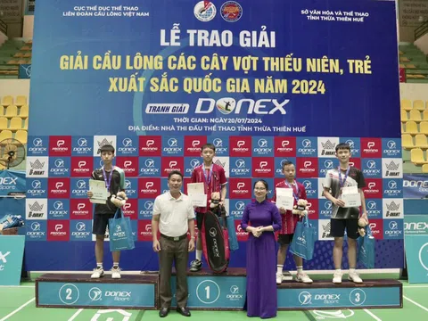 Kết thúc giải Cầu lông các tay vợt thiếu niên, trẻ xuất sắc quốc gia 2024