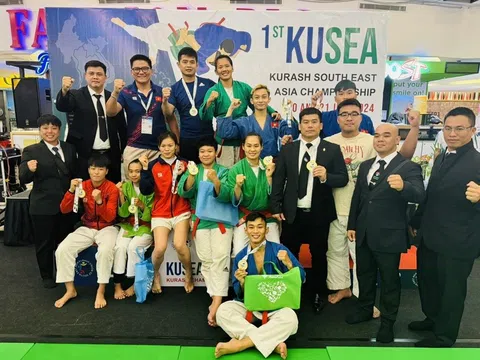 Các võ sĩ Việt Nam giành thêm 5 huy chương vàng giải vô địch Kurash Đông Nam Á 2024