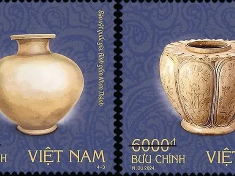 Phát hành bộ tem “Bảo vật quốc gia: Đồ gốm”