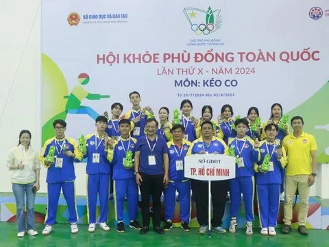 Kết thúc môn Kéo co Hội khỏe Phù Đổng toàn quốc lần thứ X: Thành phố Hồ Chí Minh giành trọn 3 huy chương vàng