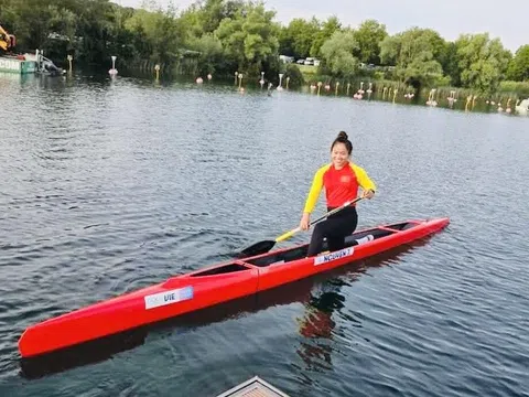 Môn Canoeing Olympic 2024: Tay chèo Nguyễn Thị Hương thi đấu ở lượt thứ tư