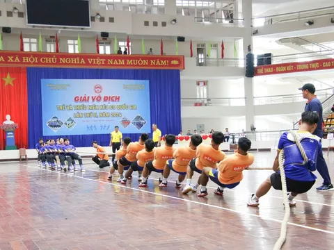 Thái Nguyên xếp thứ nhất toàn đoàn Giải vô địch trẻ và thiếu niên Kéo co toàn quốc