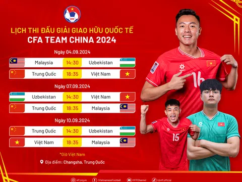 Đội tuyển U22 Việt Nam sẵn sàng “thử lửa” tại giải CFA Team China 2024