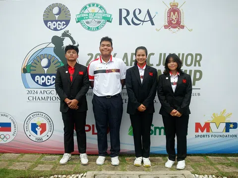 Đội tuyển golf Việt Nam tạm xếp hạng 6 tại APGC Junior Championship