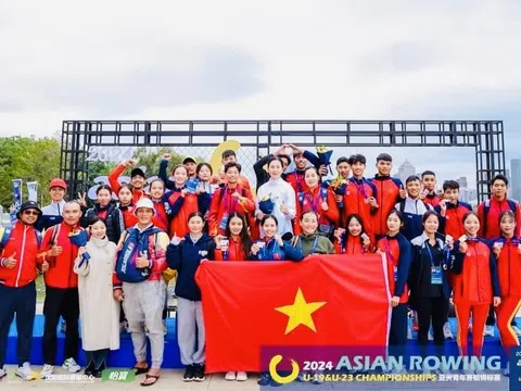 Giải Rowing U19 và U23 vô địch châu Á 2024: Việt Nam giành 1 huy chương vàng, xếp hạng 4 chung cuộc