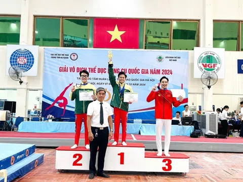 Giải vô địch Thể dục dụng cụ quốc gia năm 2024: Thành phố Hồ Chí Minh xếp thứ nhất toàn đoàn