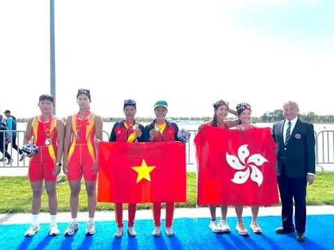 Phạm Thị Huệ, Đinh Thị Hảo giành huy chương vàng giải Rowing vô địch châu Á 2024