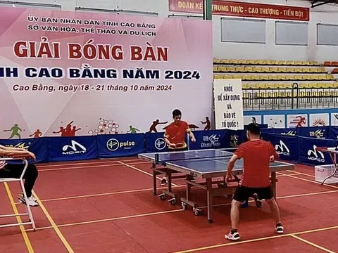 118 vận động viên tranh tài giải Bóng bàn tỉnh Cao Bằng năm 2024