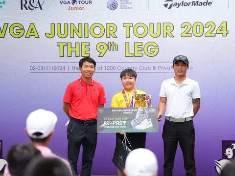 Nguyễn Quốc Bảo Huy vô địch chặng 9 VGA Junior Tour 2024