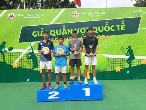 Giải Quần vợt quốc tế ITF U18 - J30 Ninh Bình 2: Nguyễn Nam và Trần Đức Minh giành ngôi Á quân nội dung đôi nam