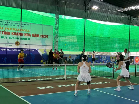 Hơn 200 vận động viên tranh tài giải Pickleball các nhóm tuổi tỉnh Khánh Hòa 