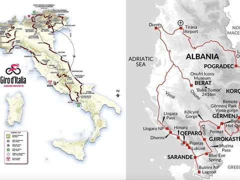 Lần đầu tiên trong lịch sử Giro d’Italia 2025 xuất phát tại Albania