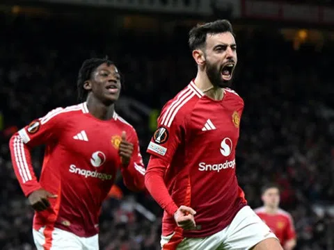 Bruno Fernandes tỏa sáng giúp Man United thắng kịch tính ở Europa League