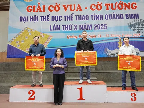 Bế mạc giải cờ Vua, cờ Tướng Đại hội Thể dục thể thao tỉnh Quảng Bình