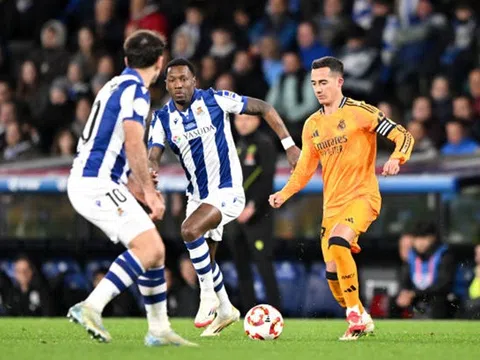 Real Madrid thắng nhọc Sociedad ở lượt đi bán kết Cúp nhà Vua Tây Ban Nha