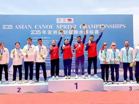 Canoeing Việt Nam xuất sắc giành huy chương vàng tại giải vô địch châu Á 2025
