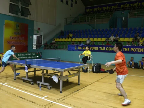 280 vận động viên tranh tài giải Bóng bàn các câu lạc bộ tỉnh Bà Rịa - Vũng Tàu năm 2025