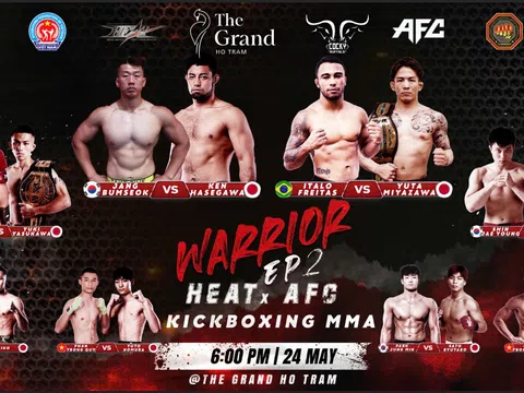 HeatxAFC Warriors EP2: Việt Nam có 4 võ sĩ góp mặt tại sự kiện