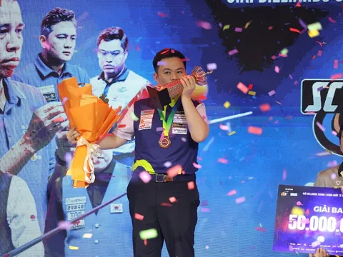 Bao Phương Vinh đăng quang ngôi vô địch giải Billiards Carom 3 băng Quốc tế SCTV Cup 2025