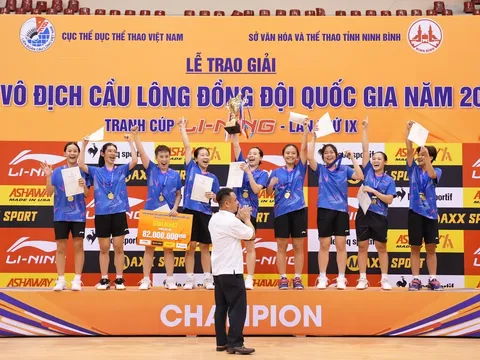 Trao thưởng giải vô địch Cầu lông đồng đội quốc gia năm 2025