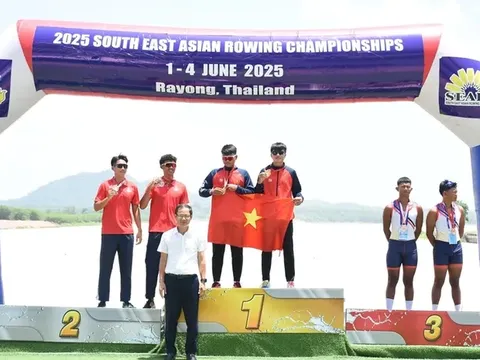 Giải vô địch Rowing Đông Nam Á 2025: Giành 14 huy chương vàng, đội tuyển Việt Nam xếp hạng nhất toàn đoàn