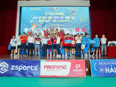 Giải Cầu lông trẻ quốc gia 2025 - Cúp DONEX: Lâm Đồng vô địch nội dung đồng đội hỗn hợp