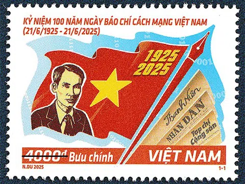 Phát hành bộ tem kỷ niệm 100 năm Ngày Báo chí Cách mạng Việt Nam