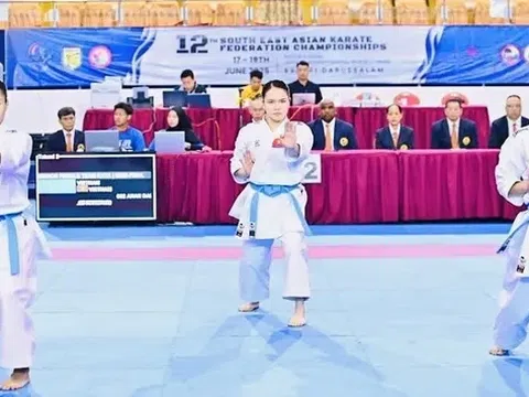 Giành 25 huy chương vàng, đội tuyển karate Việt Nam tạm dẫn đầu giải vô địch Đông Nam Á 2025