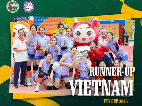 Đội tuyển Việt Nam giành huy chương bạc Giải Bóng chuyền nữ quốc tế VTV Cup 2025