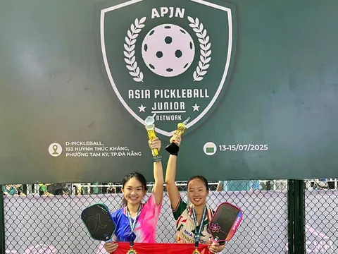 Giải Pickleball thiếu niên châu Á mở rộng 2025: Jolie Lam - Sophia Phương Anh vô địch đôi nữ U18