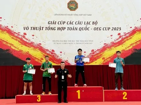 Thái Nguyên dẫn đầu Cúp các câu lạc bộ Võ thuật Tổng hợp toàn quốc 2025