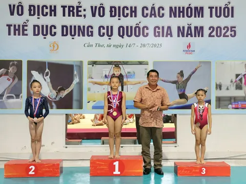 Thành phố Hồ Chí Minh dẫn đầu tại Giải vô địch Thể dục dụng cụ trẻ, nhóm tuổi quốc gia 2025