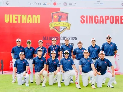 Tuyển golf Việt Nam đấu đối kháng với Singapore tại Giải Alliance Cup 2025