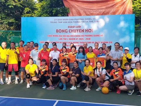 Phường Giảng Võ tổ chức các giải thể thao chào mừng Đại hội đại biểu Đảng bộ phường lần thứ I