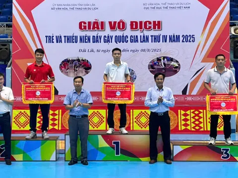 Bắc Ninh xếp thứ nhất toàn đoàn Giải vô địch Đẩy gậy trẻ và thiếu niên quốc gia năm 2025