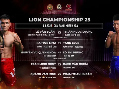 LION Championship 25: Văn Tuần thách đấu Ngọc Lượng, tranh đai hạng 60kg