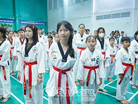 Cà Mau tổ chức tập huấn chuyên môn và kỳ thi thăng đẳng Taekwondo quốc gia 2025