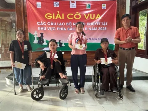 Hà Nội xếp thứ nhất toàn đoàn Giải cờ Vua các câu lạc bộ người khuyết tật khu vực phía Bắc năm 2025 