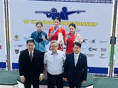 Giải vô địch Bắn súng châu Á 2025: Xạ thủ Nguyễn Mai Chi giành huy chương vàng đầu tiên