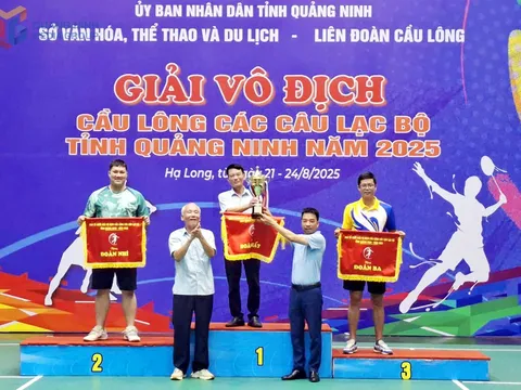 Phường Cửa Ông xếp thứ nhất toàn đoàn Giải vô địch Cầu lông các câu lạc bộ tỉnh Quảng Ninh năm 2025
