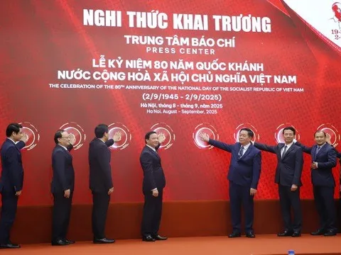 Khai trương Trung tâm Báo chí Lễ kỷ niệm 80 năm Ngày Quốc khánh