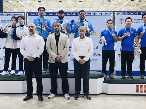 Giải vô địch Bắn súng châu Á 2025: Quang Huy và đồng đội giành huy chương đồng