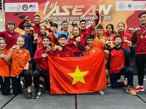 Giải vô địch đồng đội và vô địch Muay trẻ Đông Nam Á 2025: Muay Việt Nam giành 8 huy chương vàng trong lần đầu giải tổ chức
