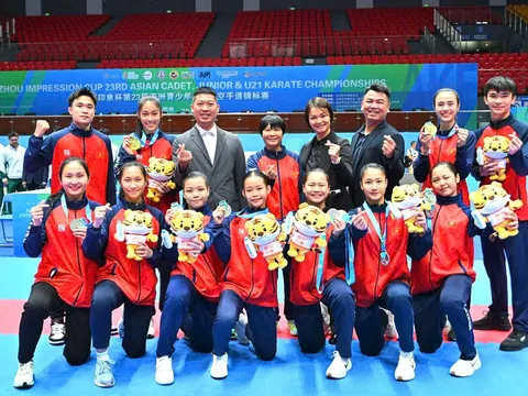 Việt Nam xếp hạng 5 chung cuộc tại Giải vô địch Karate trẻ châu Á 2025