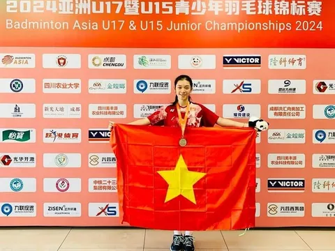 Tay vợt cầu lông Thu Huyền dự Đại hội Thể thao Trẻ châu Á 2025