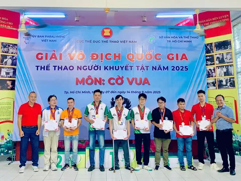 Môn cờ Vua Giải vô địch Thể thao Người khuyết tật Quốc gia 2025: Hà Nội giành 17 huy chương vàng, xếp thứ nhất toàn đoàn