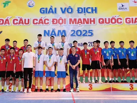 Giải Đá cầu các đội mạnh quốc gia 2025: Giành 5 huy chương vàng, Đồng Tháp dẫn đầu Bảng tổng sắp